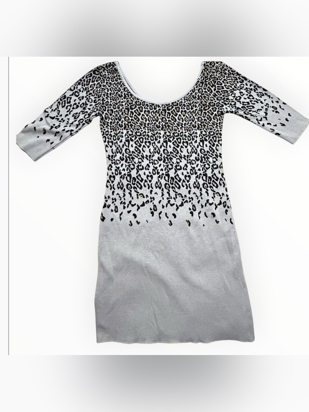Animal print sweater dress